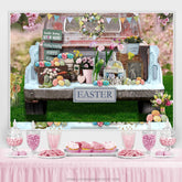 Frühling Ostern Hintergrund Für Auto Voll von Bunt Eier